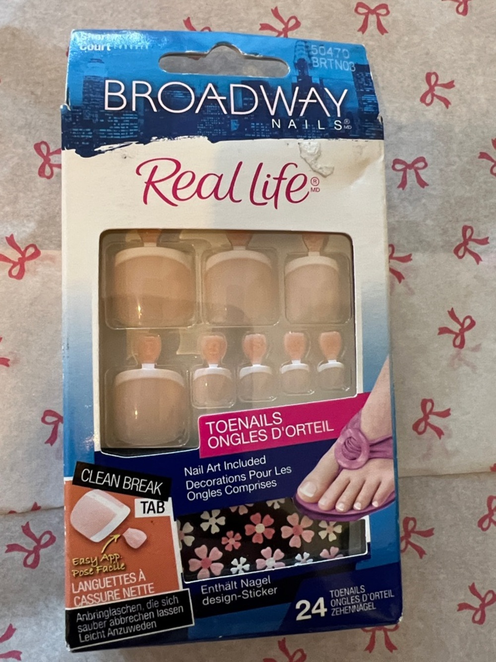 Broadway Nails Real Life Toenails - Nude French Tips